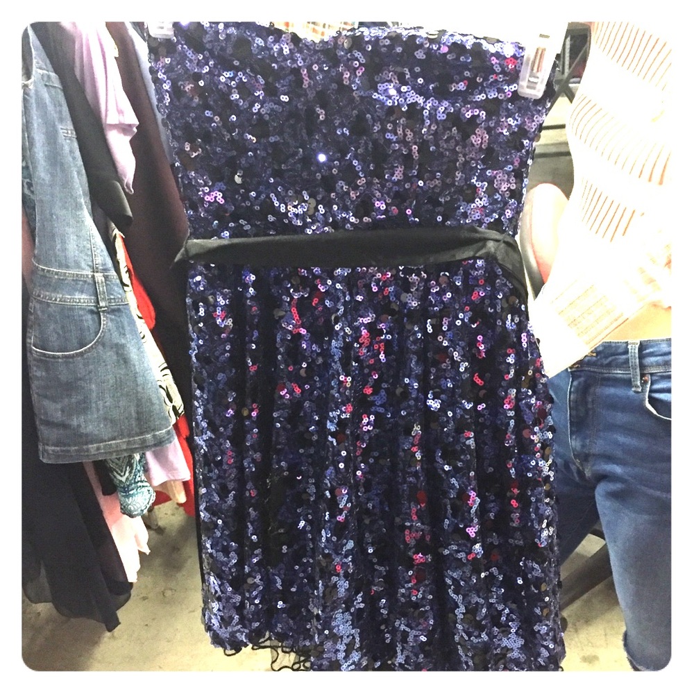 sparkle strapless dress